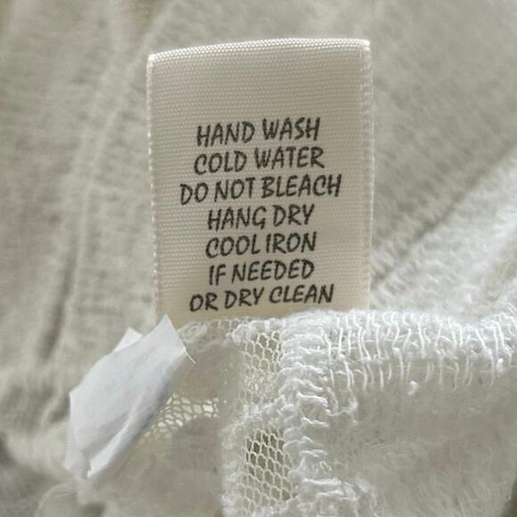 Adiva Women 3/4 Sleeve Cotton Duster Kimono Cover Up Boho Swim White Size Medium - Picture 7 of 7